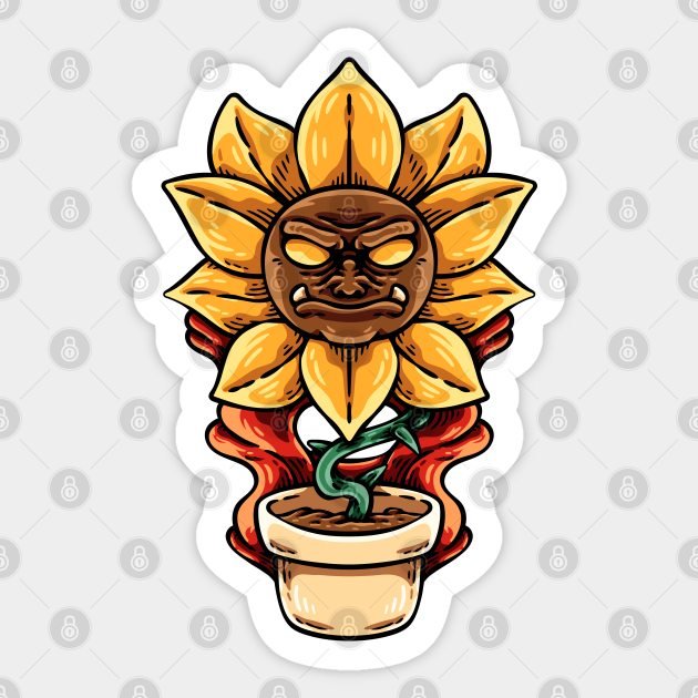 Flower Monster Flower Sticker TeePublic